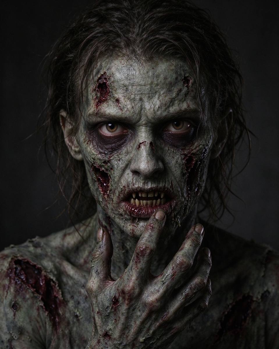 Zombie makeup portrait photography