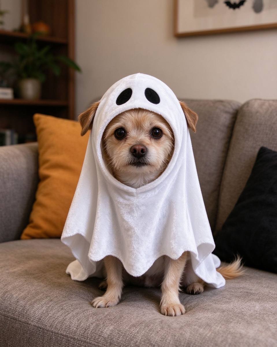 Pet wearing a Halloween costume