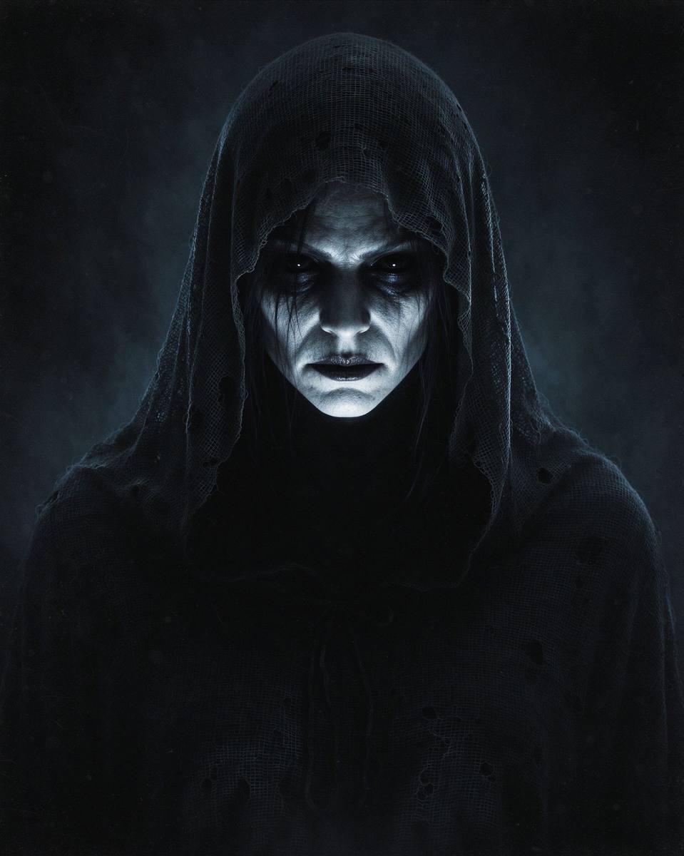 AI generated spooky portrait art