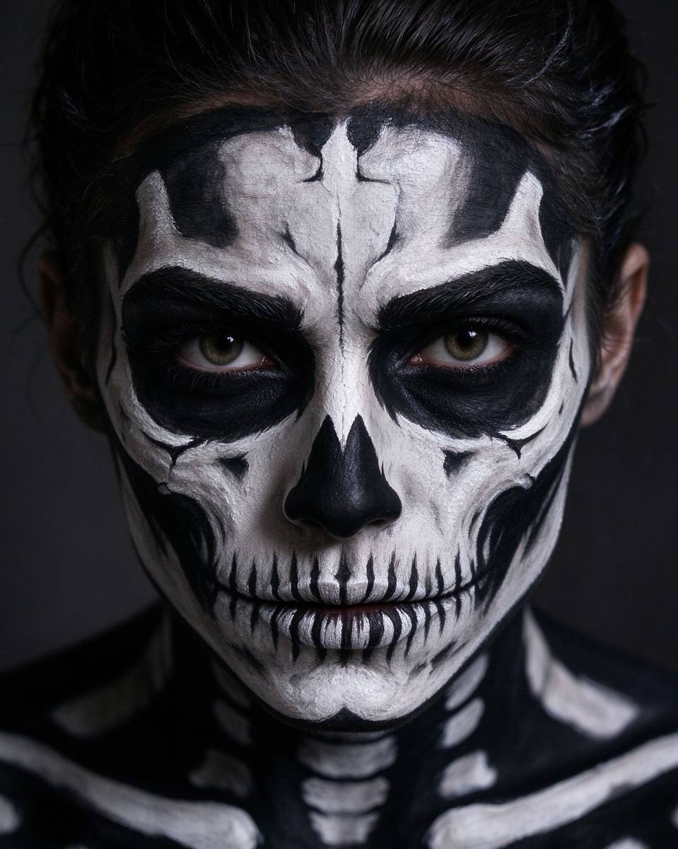 Skeleton face filter preview