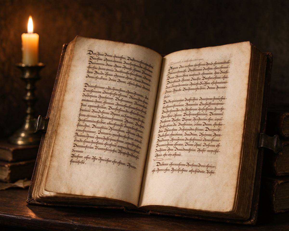Old gothic handwritten letters